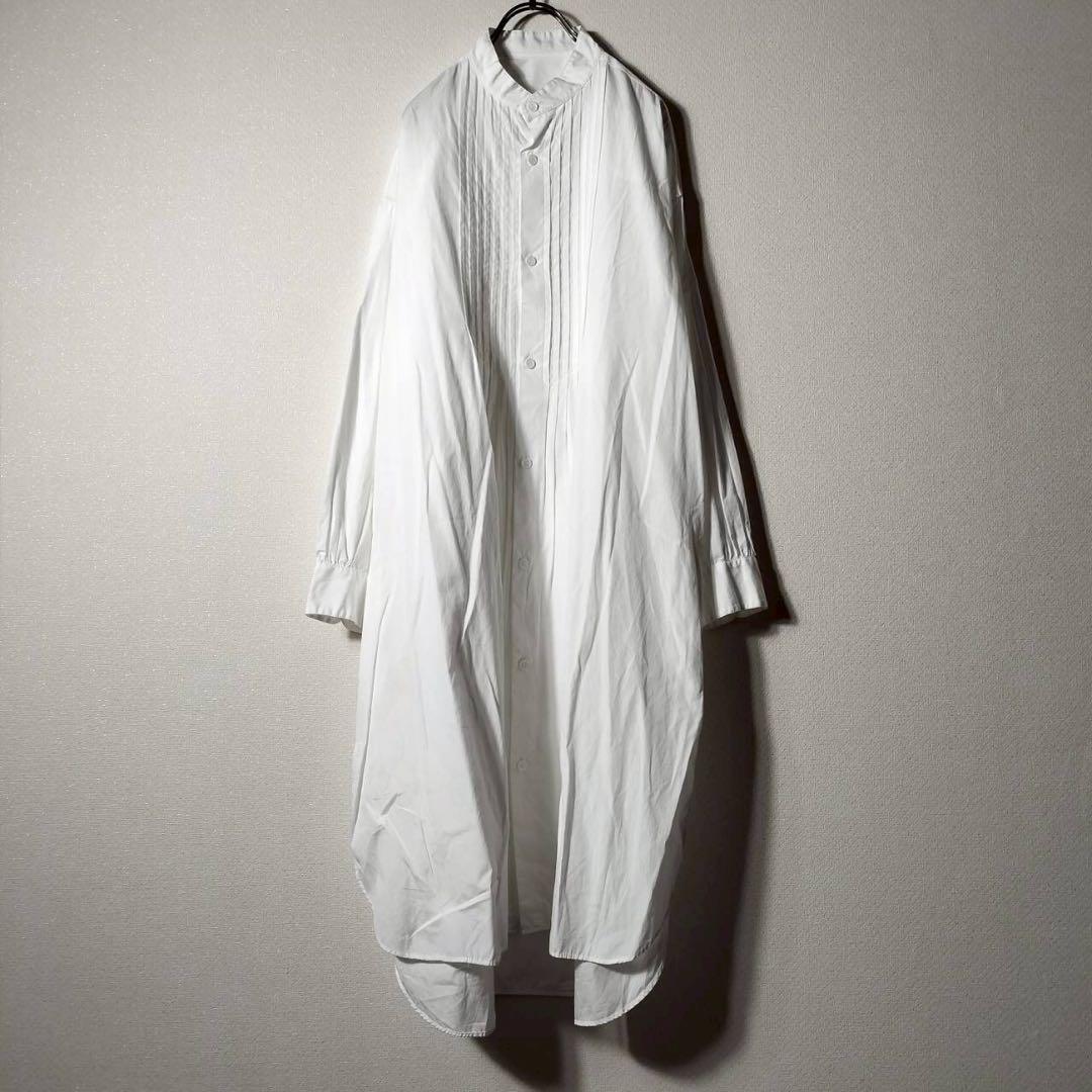 ワイズ Y's ヨウジヤマモト ロングワンピース ノーカラー フリル プリーツ