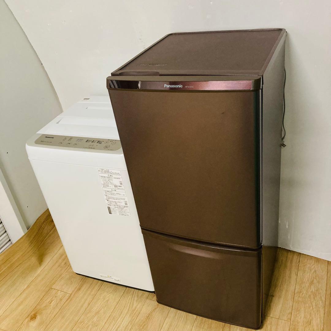 美品パナソニック冷蔵庫洗濯機1人暮らし家電セット❗️大阪、大阪近郊配送と設置無料A
