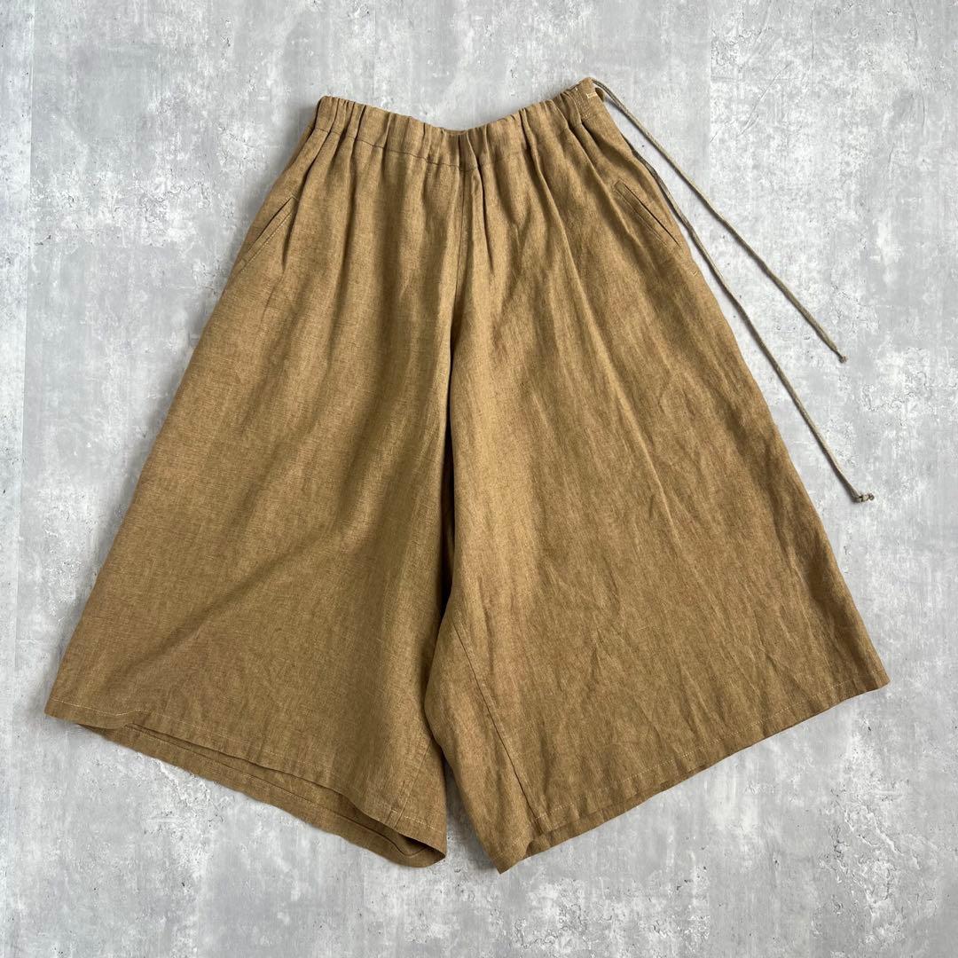 Y's　ワイズ　ヨウジヤマモト　リネン100%　スカートパンツ　ナチュラル　S