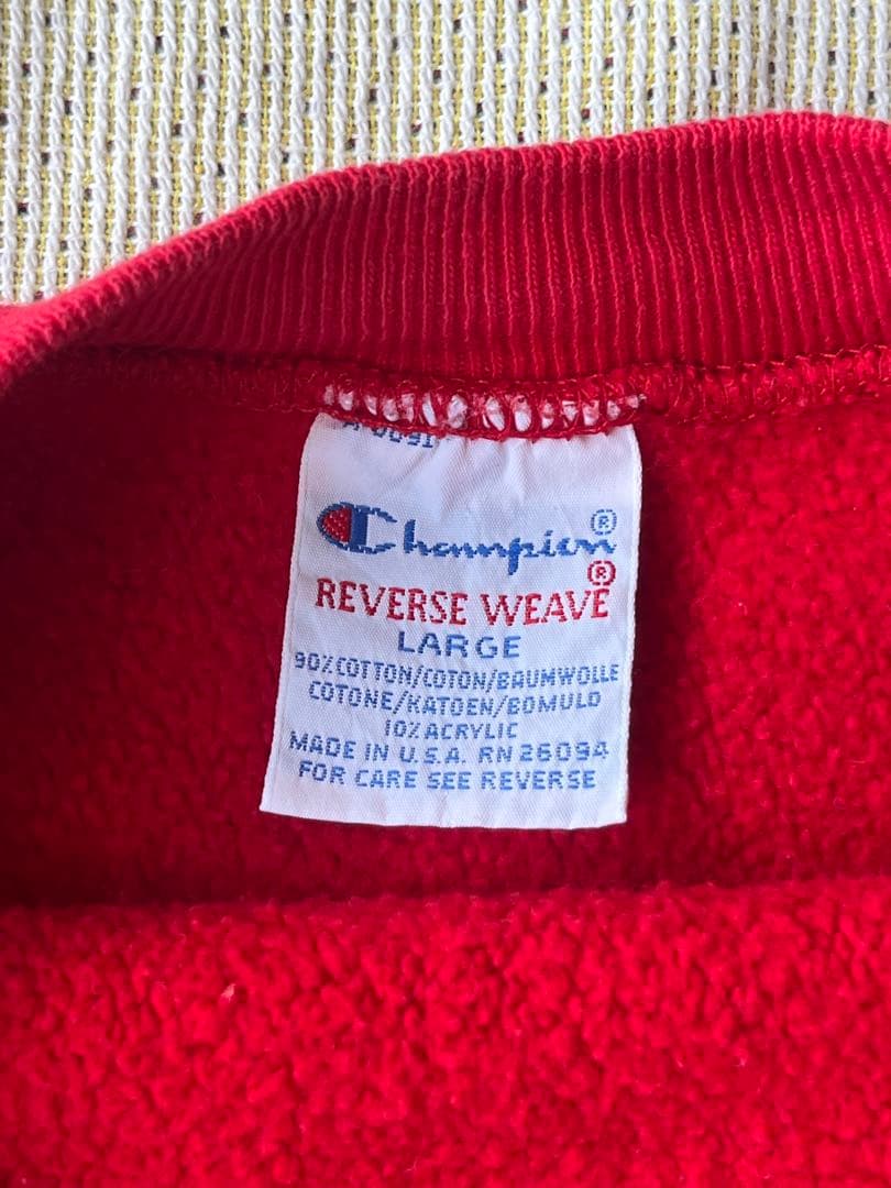champion usa リバースウィーブ 美品 スウェット 赤 刺繍タグ