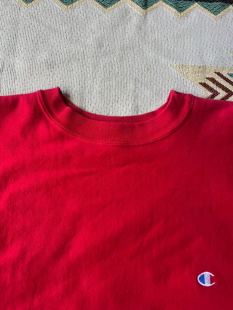 champion usa リバースウィーブ 美品 スウェット 赤 刺繍タグ