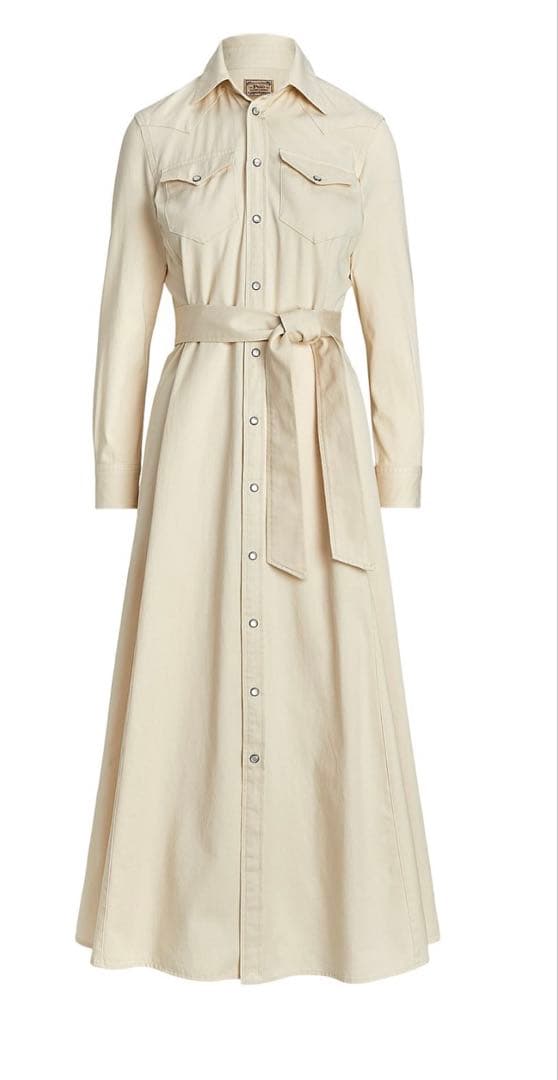 Polo Ralph Lauren アイボリー シャツワンピースS