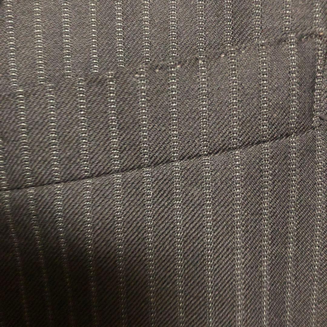 リクエス値下ほぼ未使用日本製DURBANチャコールグレーストライプ スーツAB5