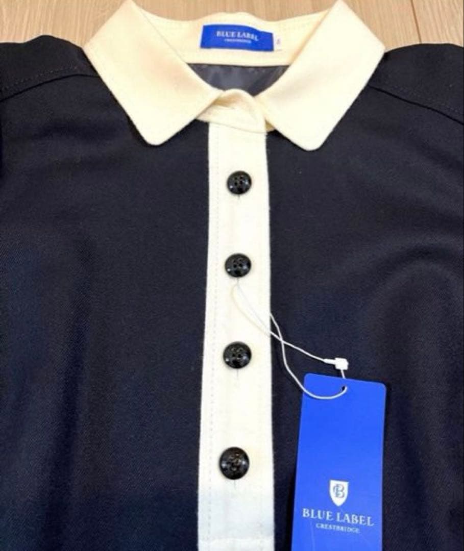 ブルーレーベルクレストブリッジ　ワンピース　襟　フレア　S 新品　未使用