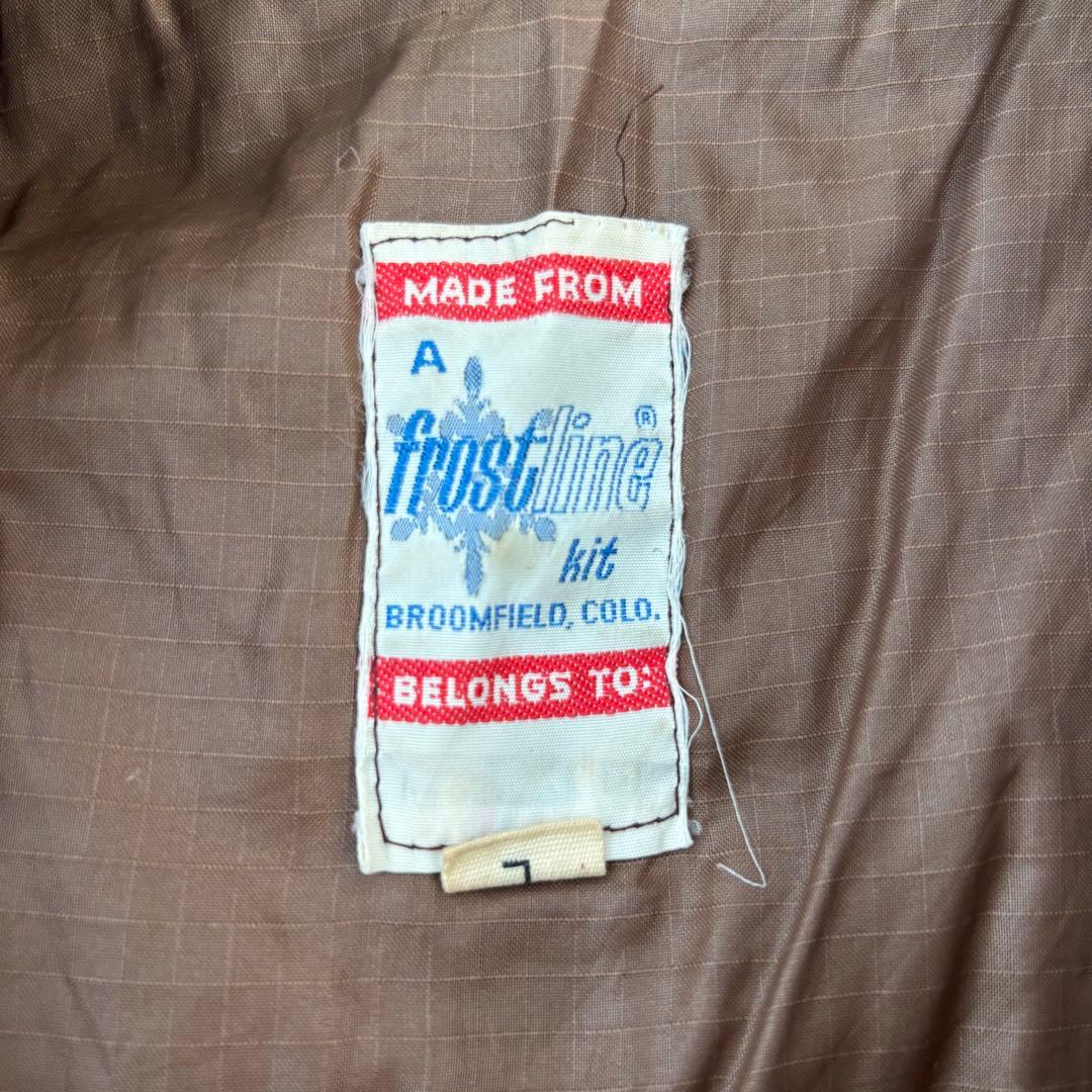 70年代 FROSTLINE カウチンセーター ライナーダウン付き タロンジップ