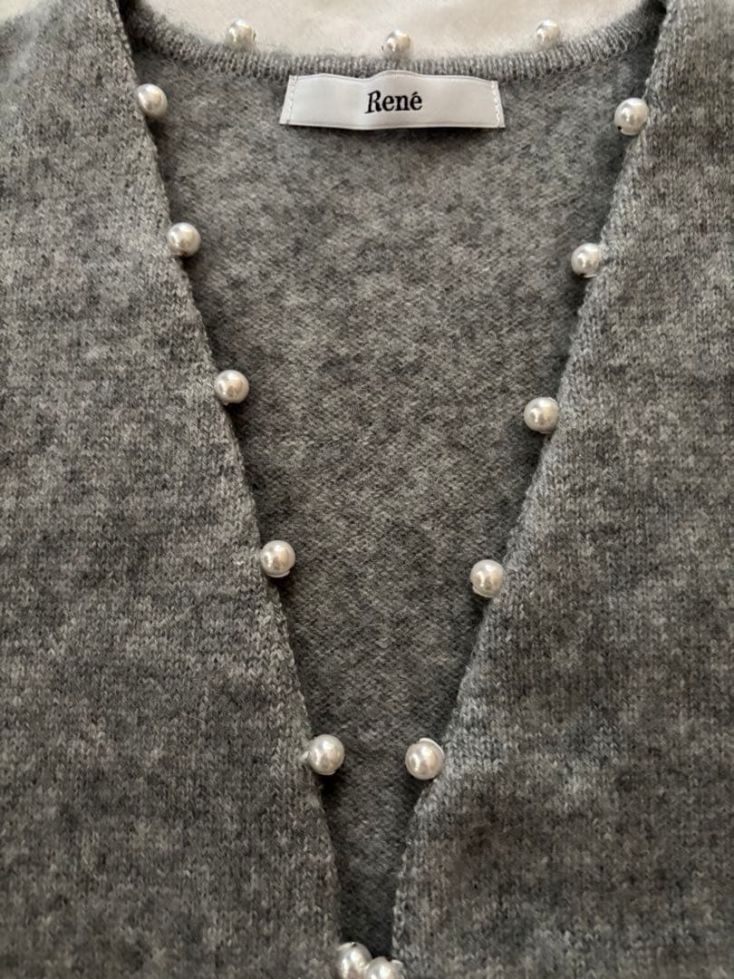 Rene カシミヤボレロ　36 グレー　新品本日25日のみお値下げ