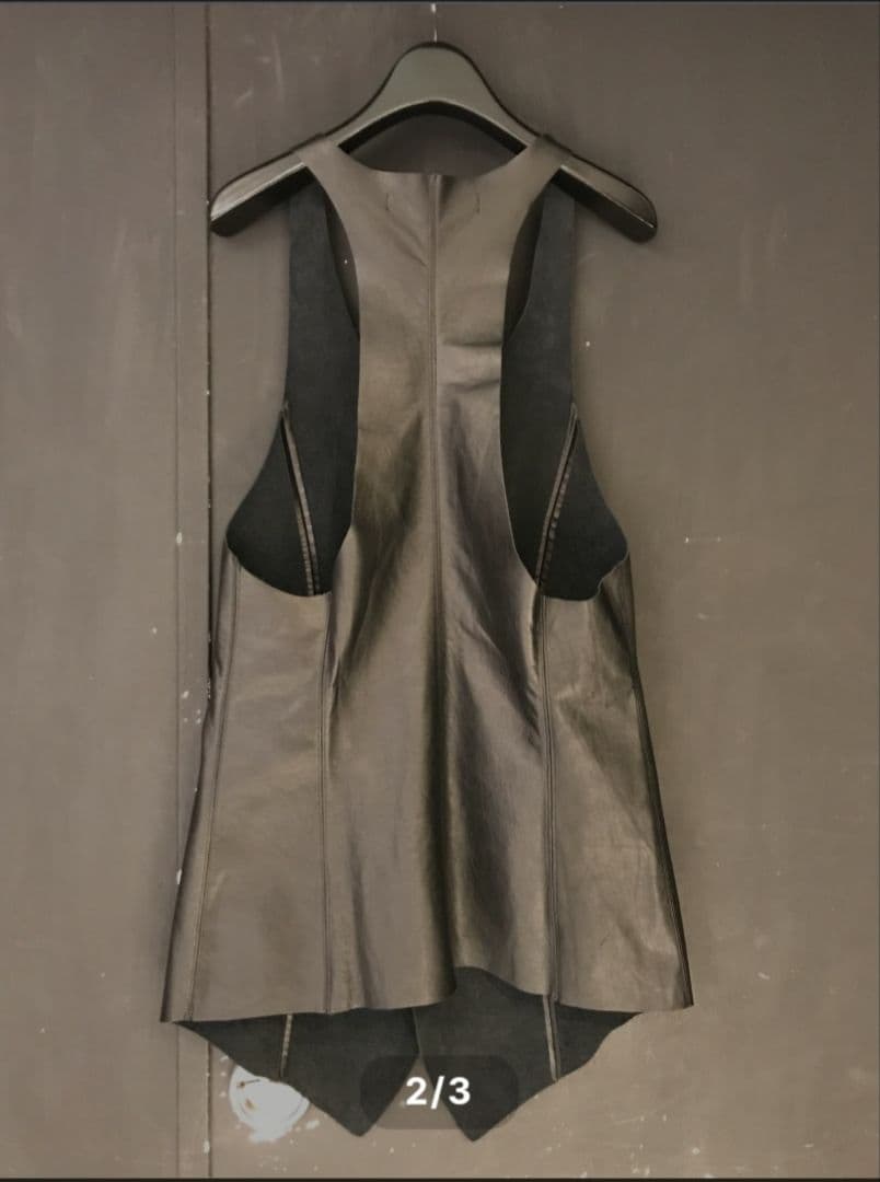 God of Roses BLACK OUT カウレザーロングベスト