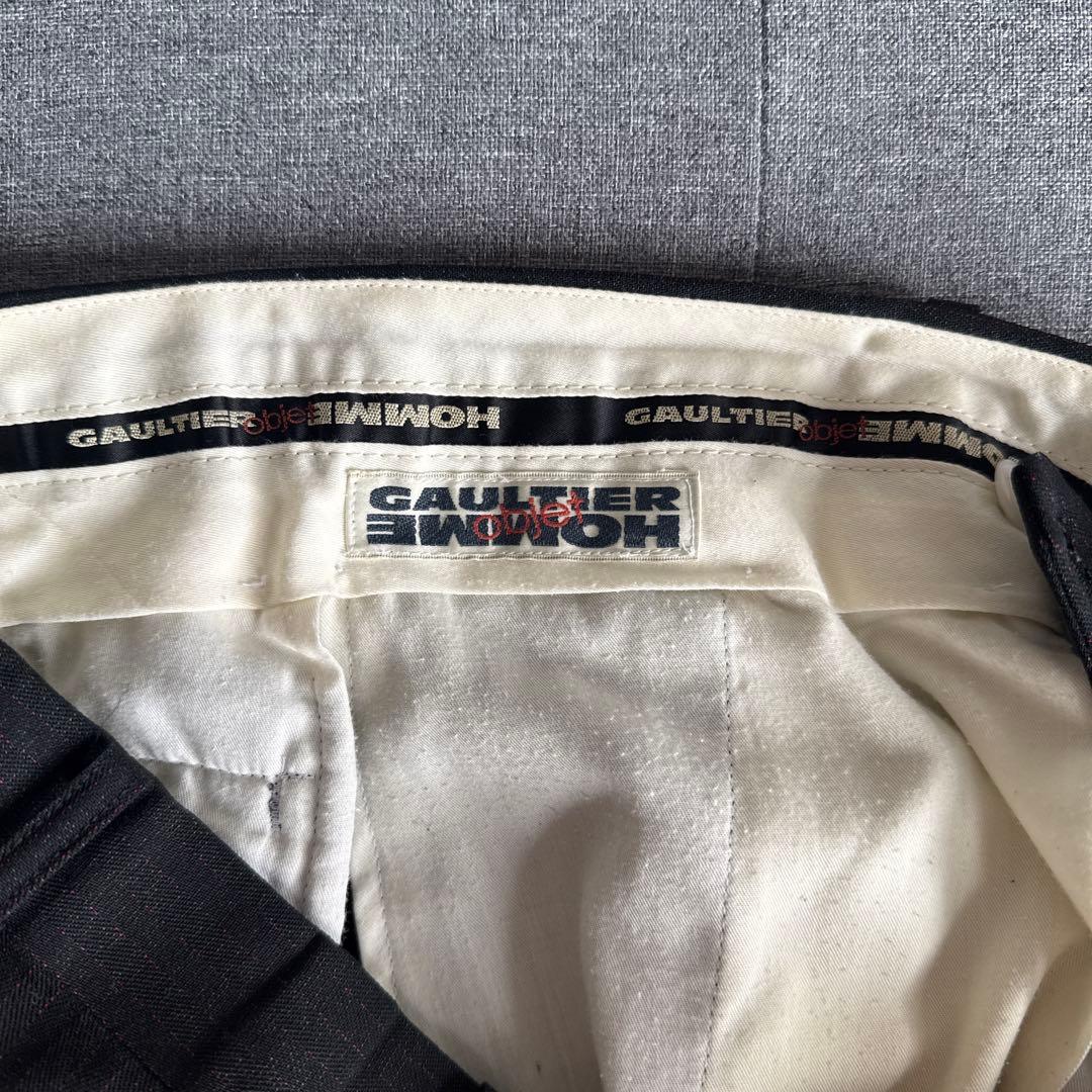 ゴルチエ ストライプ スラックス