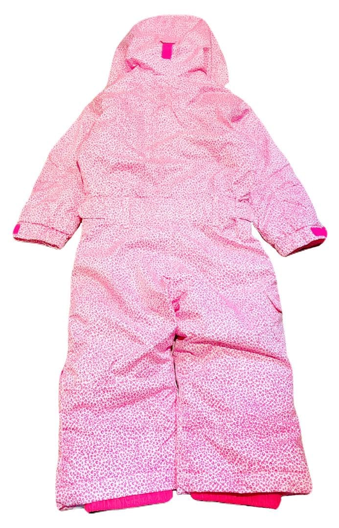 ロキシー キッズ スノボウェア スキーウェア ジャンプスーツ ヒョウ柄 ピンク