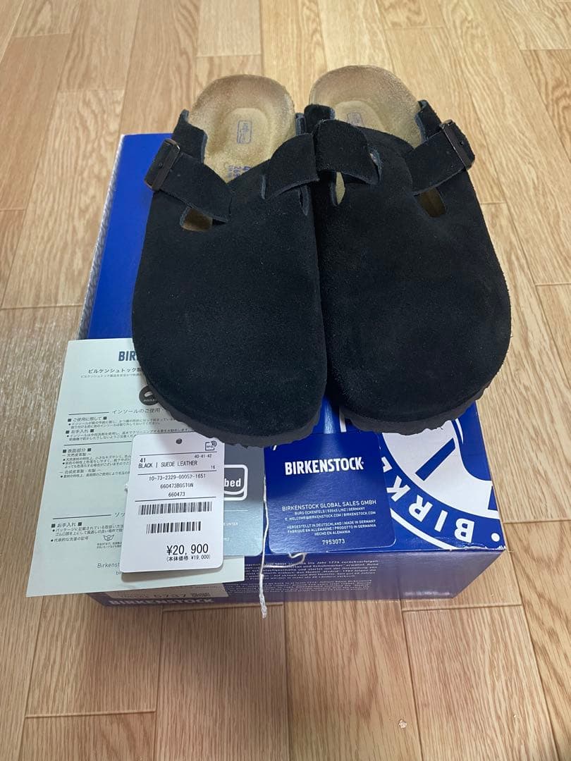 BIRKENSTOCK BOSTON スエード レザー 41 ブラック