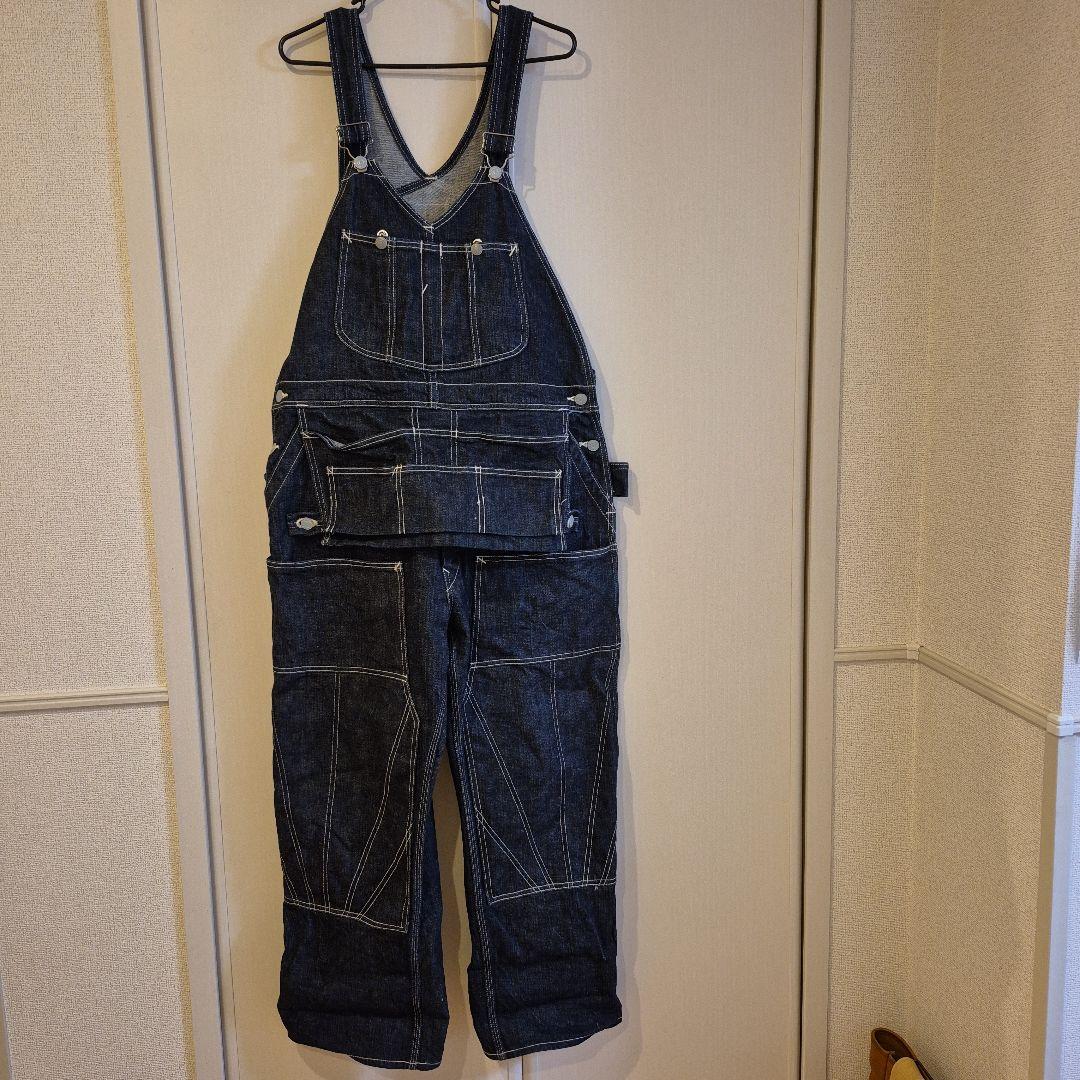 d*t様 超レア❗エヴィスEVISU エプロン付きオーバーオール34インディゴブ