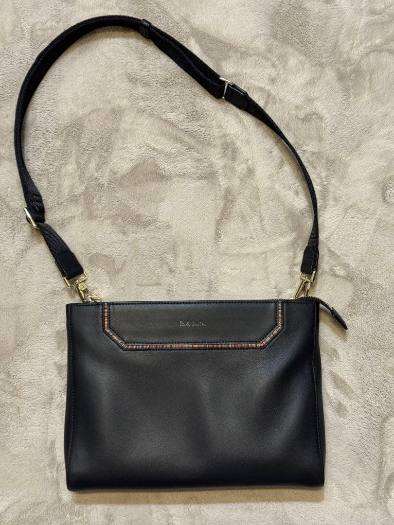 美品 Paul Smith ポールスミス ショルダーバッグ ブラック