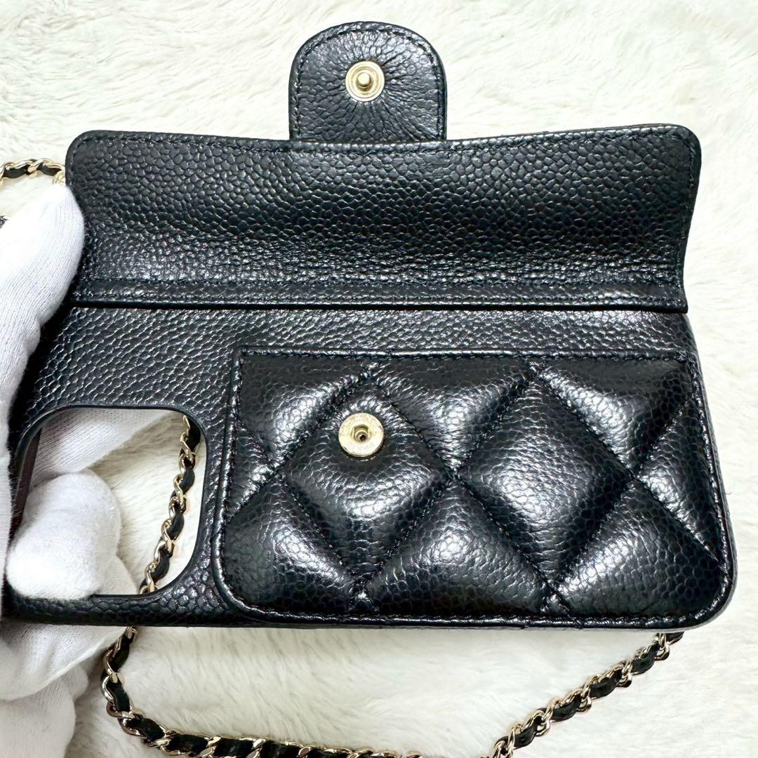 美品✨ シャネル iPhone 14Pro チェーンショルダー スマホケース