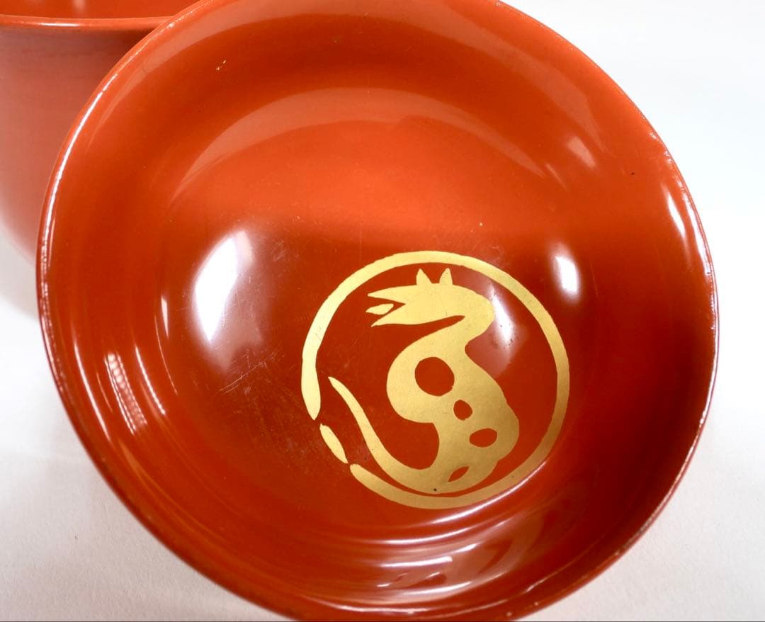 金蒔絵 木製 繪津塗 漆器 印章付吸物碗 汁椀 蓋碗 8客セット