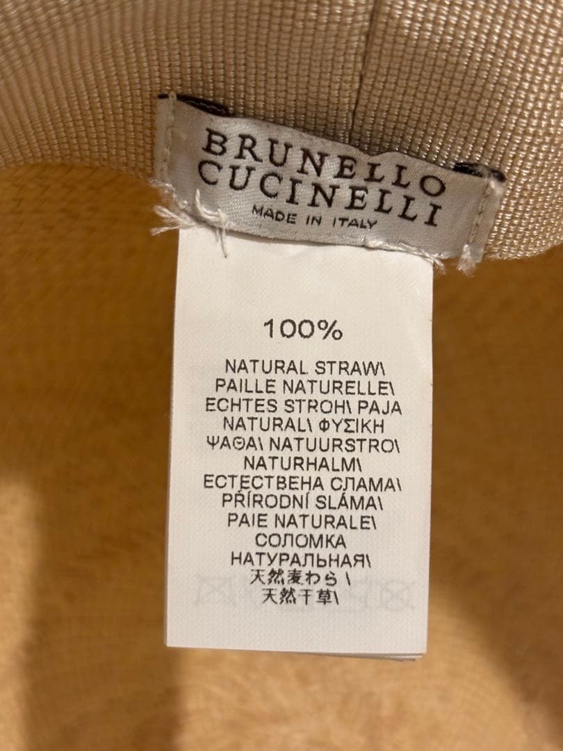 8ルカ　ブルネロクチネリ　ストローハット　レディース　フリーサイズ