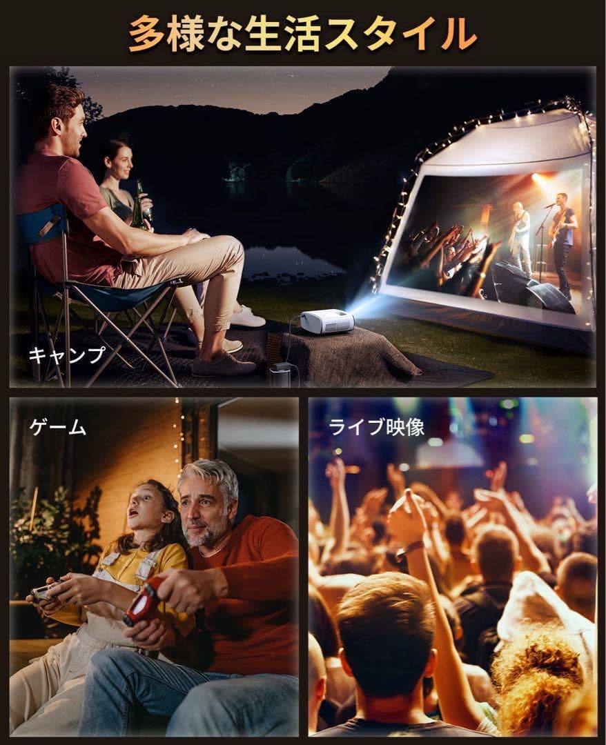 ✨三脚と専用バック付き✨プロジェクター 小型 ELEPHAS 超小型 家庭用
