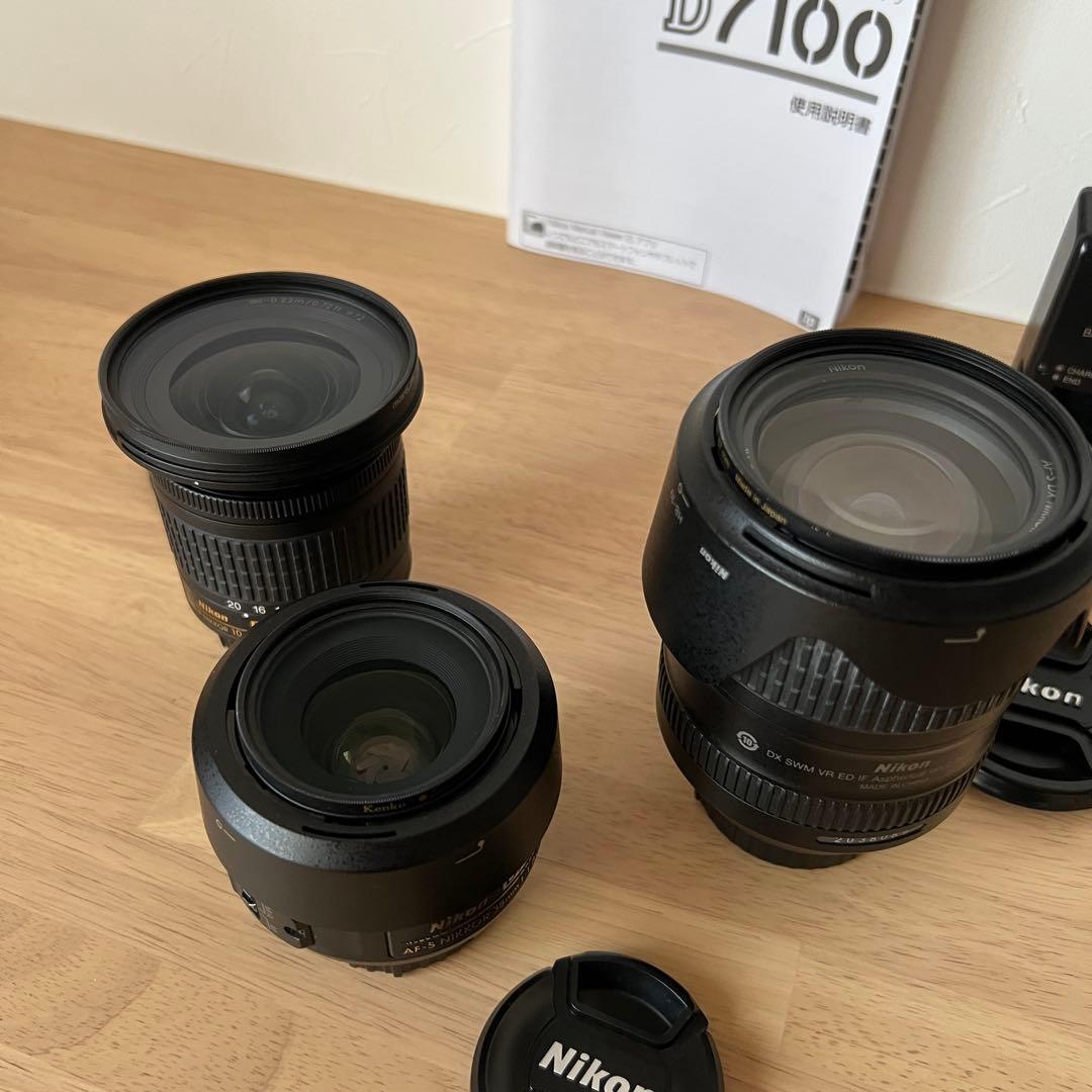 NikonD7100 18-300ズーム、35mm単焦点、10-20超広角セット