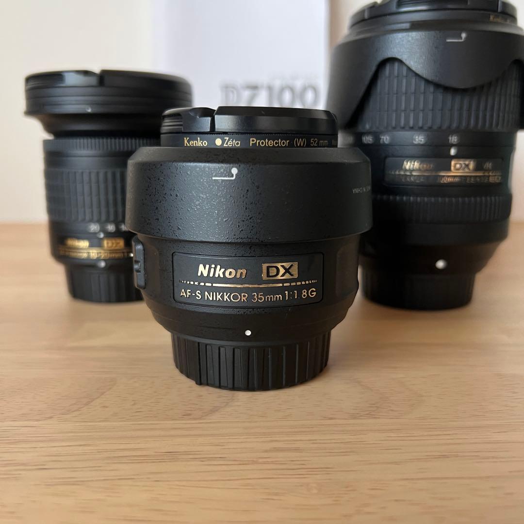 NikonD7100 18-300ズーム、35mm単焦点、10-20超広角セット