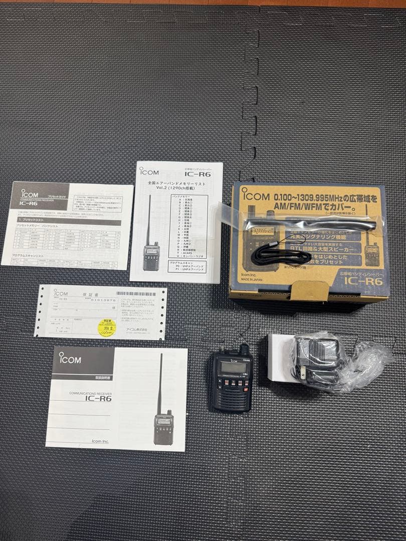 ICOM IC-R6 エアバンドスペシャル　USB充電ケーブル付