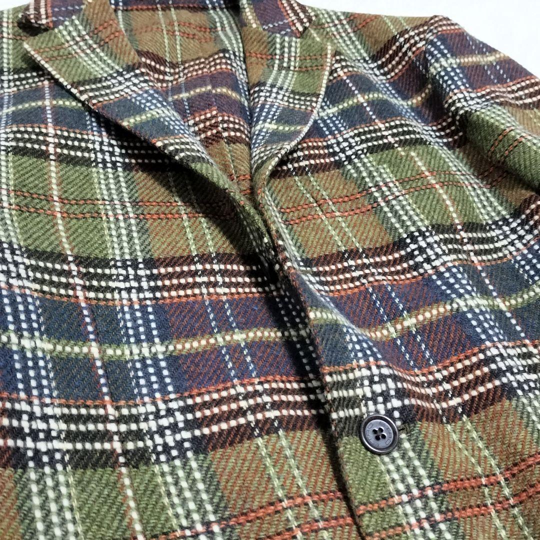 美品✨️ ETRO テーラードジャケット チェック柄 総柄 ウール 48