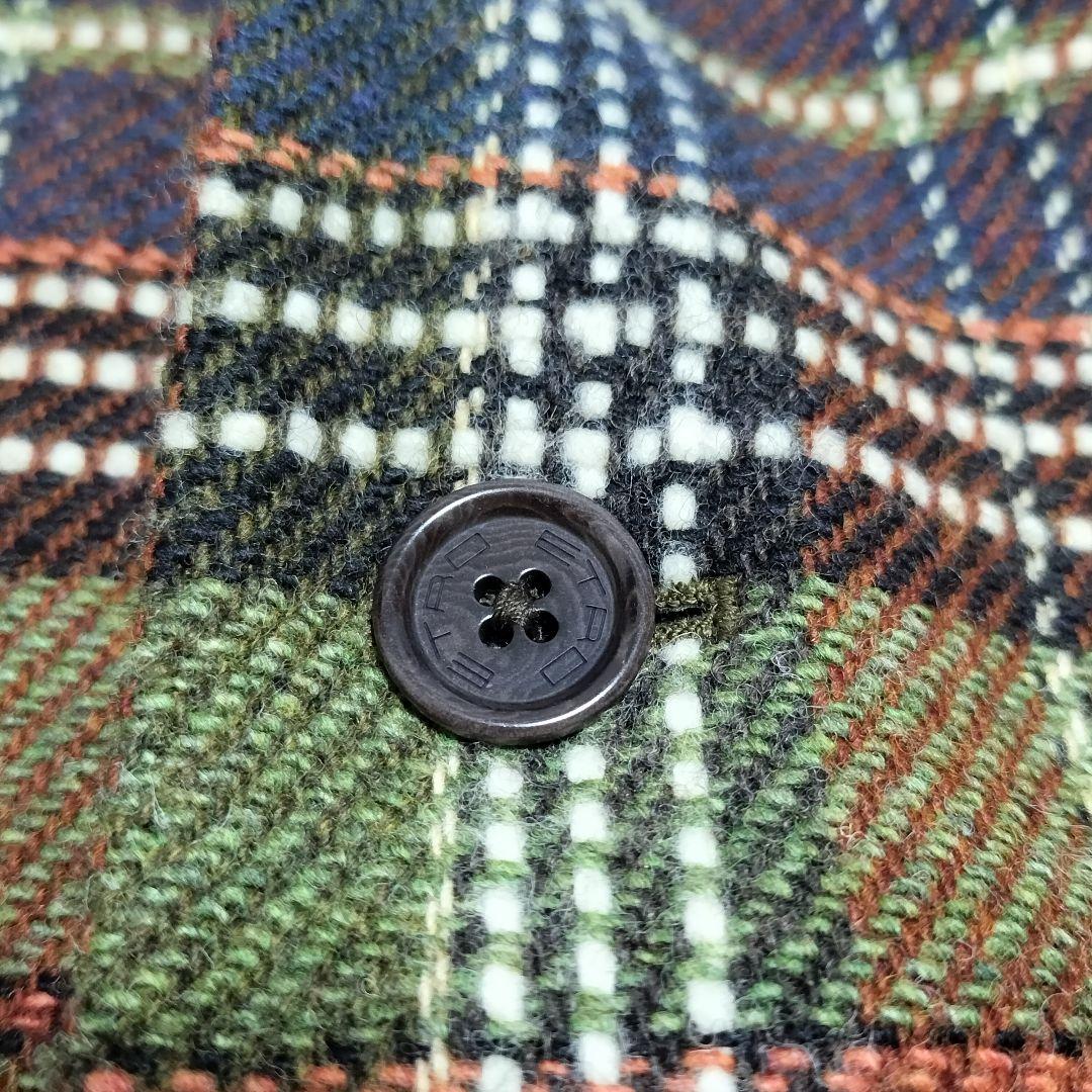 美品✨️ ETRO テーラードジャケット チェック柄 総柄 ウール 48