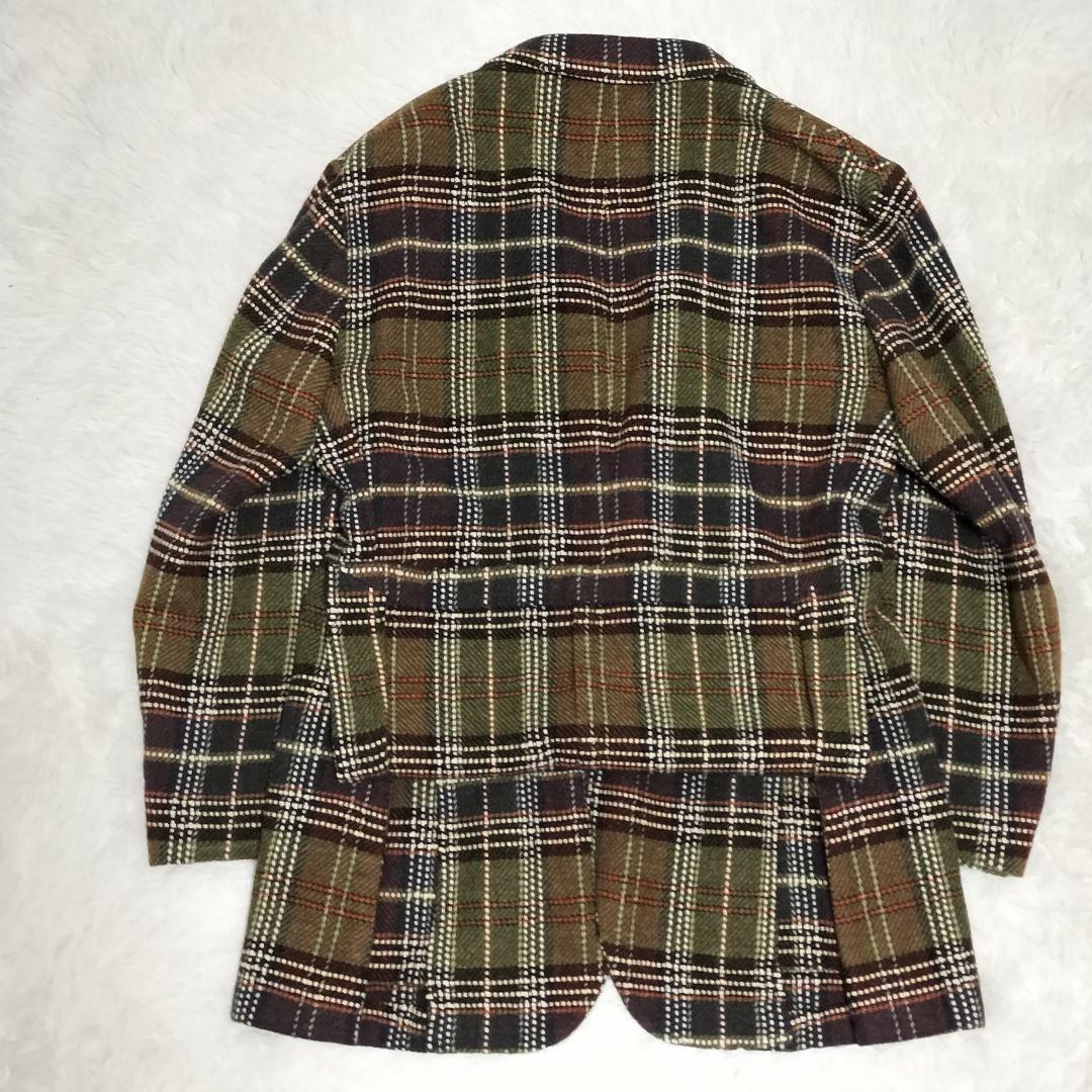 美品✨️ ETRO テーラードジャケット チェック柄 総柄 ウール 48