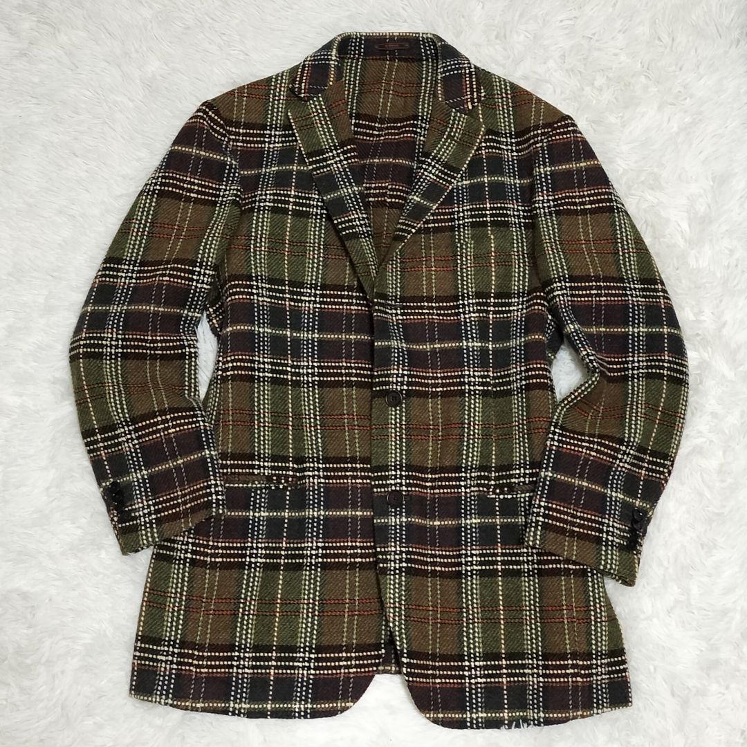 美品✨️ ETRO テーラードジャケット チェック柄 総柄 ウール 48