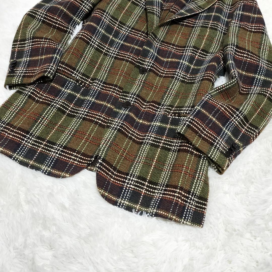 美品✨️ ETRO テーラードジャケット チェック柄 総柄 ウール 48