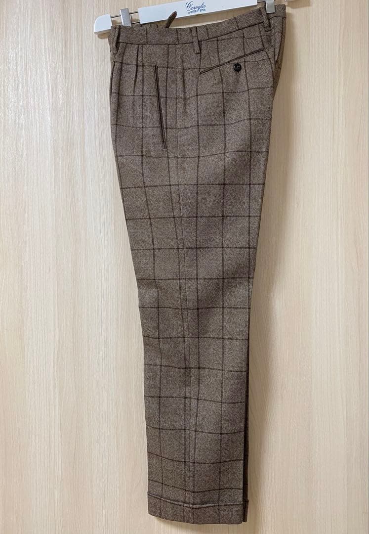 秋冬用　Zanella ウィンドーペン柄 パンツ