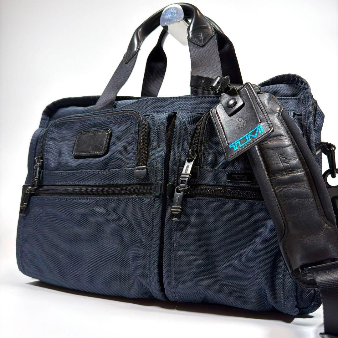 【美品】【希少】トゥミ　ビジネスバッグ　2way ソフネットコラボ　ネイビー