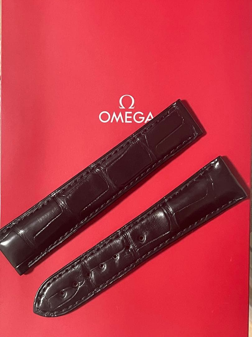 【純正品】オメガ OMEGA ブラックアリゲーター 21mm 98000303
