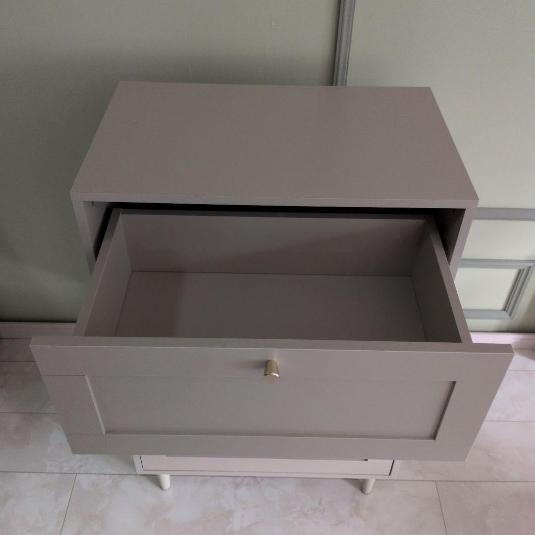 3段チェスト　ベージュ