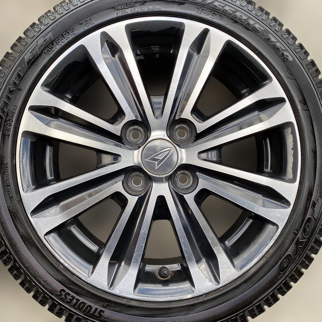 中古バリ溝トーヨースタッドレスセット165/55R15 ウェイク、タント