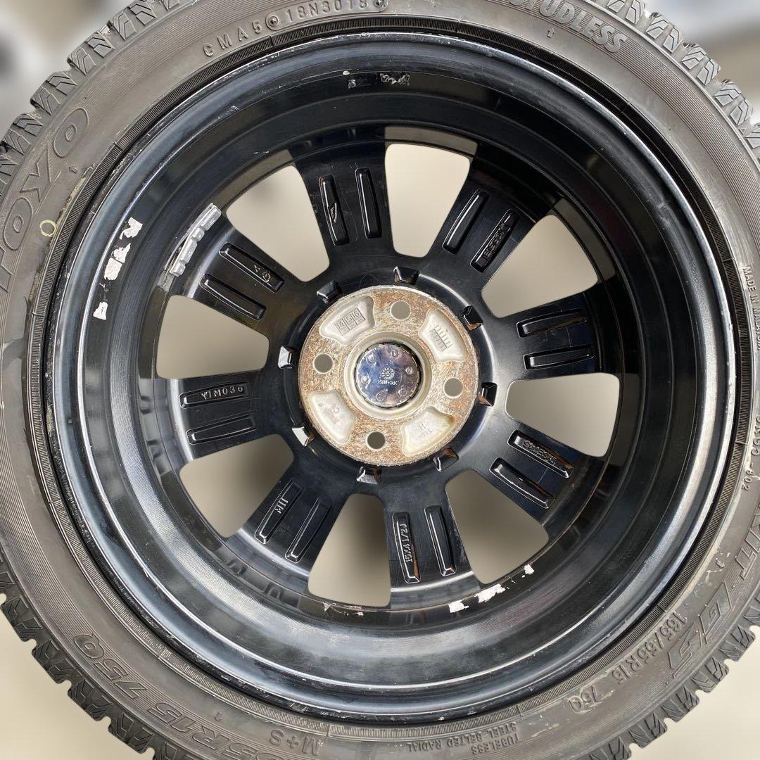 中古バリ溝トーヨースタッドレスセット165/55R15 ウェイク、タント
