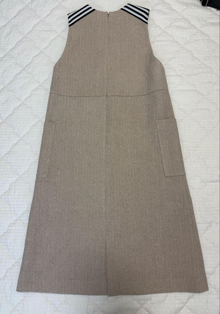 美品　ボーダーズアットバルコニー WOOL HERRINGBONE DRESS