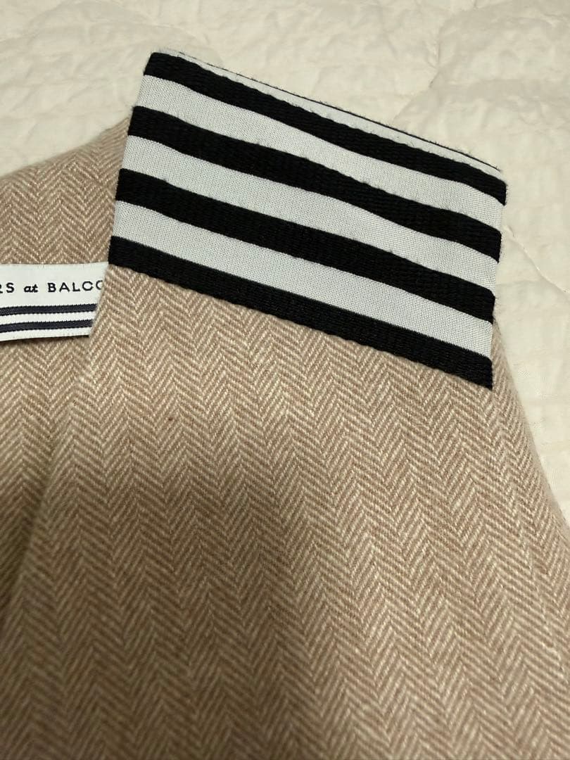 美品　ボーダーズアットバルコニー WOOL HERRINGBONE DRESS
