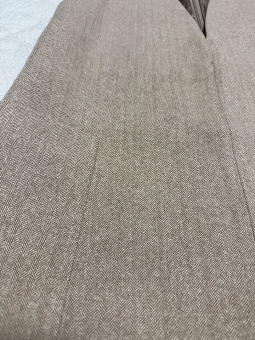 美品　ボーダーズアットバルコニー WOOL HERRINGBONE DRESS