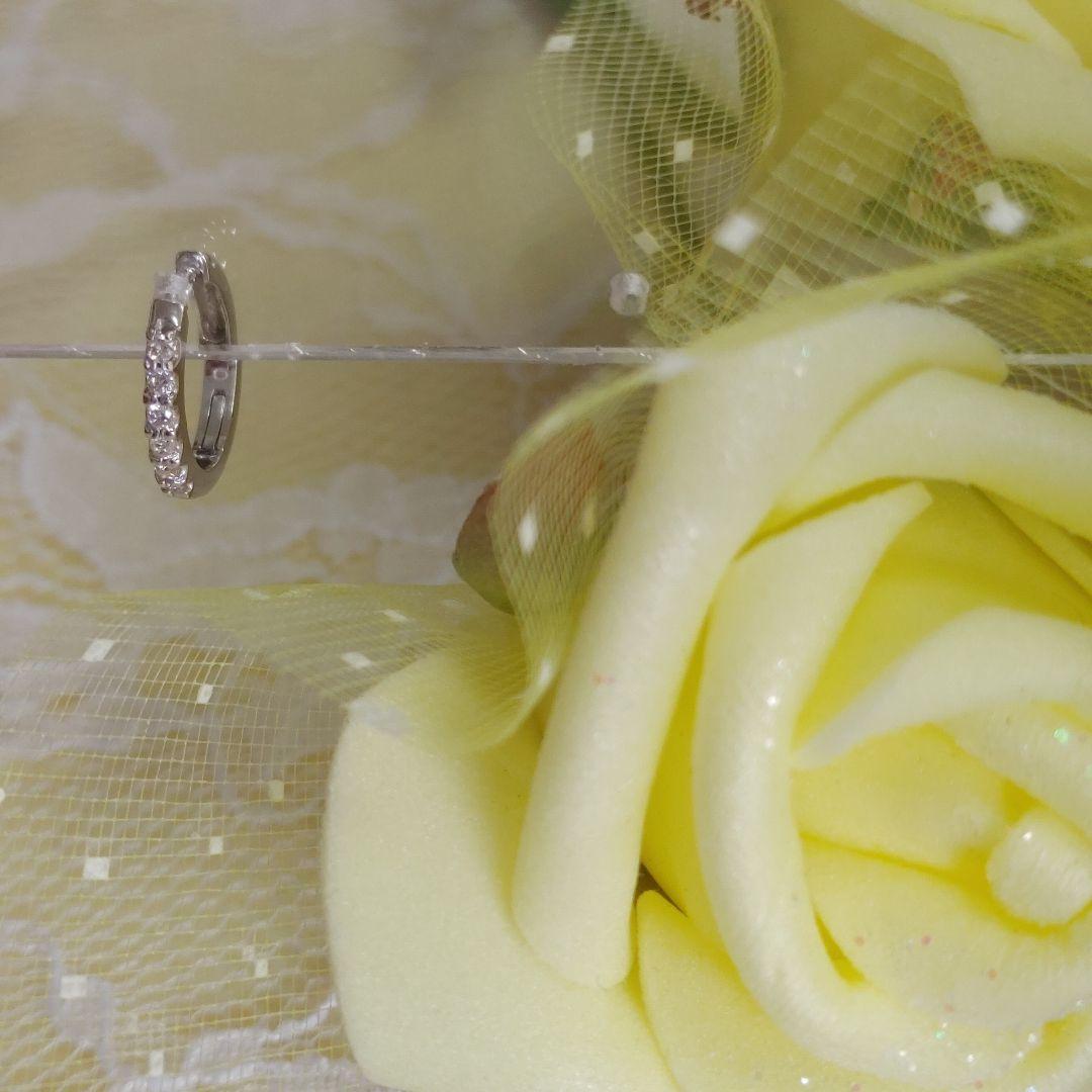 【TAKE-UP】K14WG ダイヤフ－プ 　ピアス(片耳)