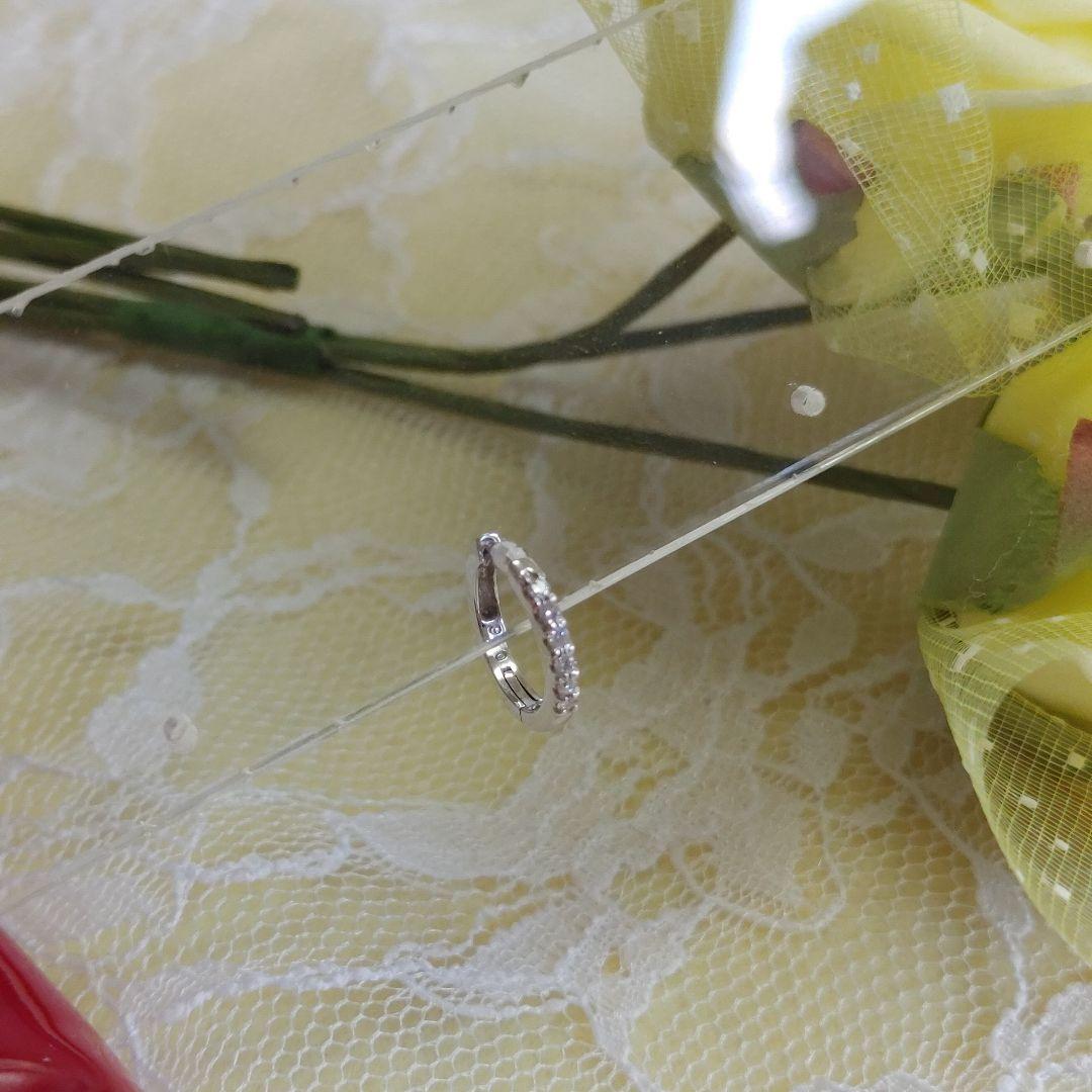 【TAKE-UP】K14WG ダイヤフ－プ 　ピアス(片耳)