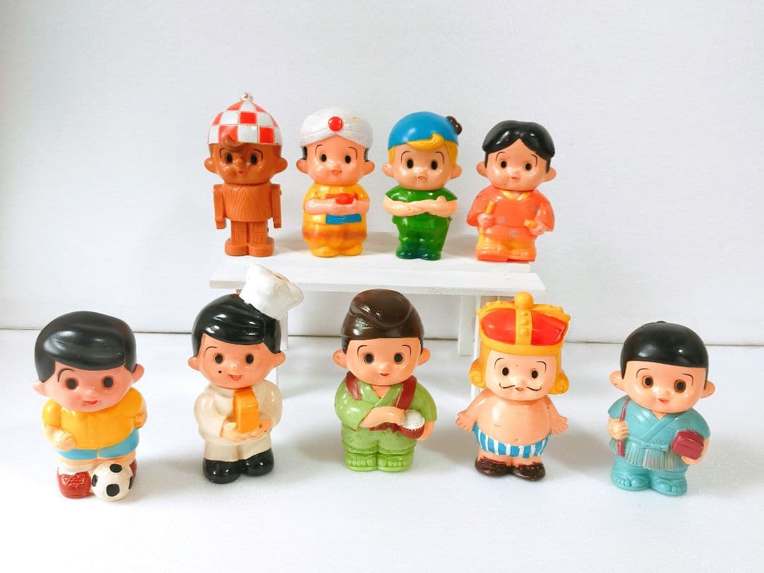 【希少】信用金庫 ソフビ 貯金箱　昭和レトロ／激レア　9個セット