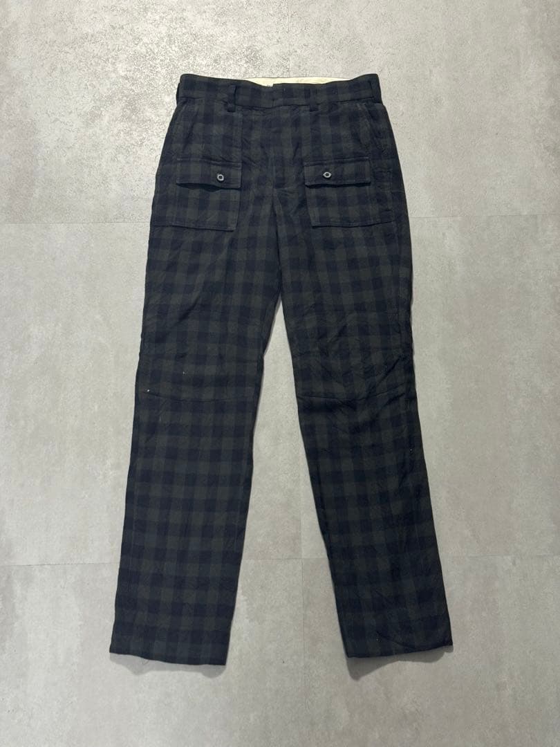 DAIRIKU 22AWバイカー チェック スラックス パンツ