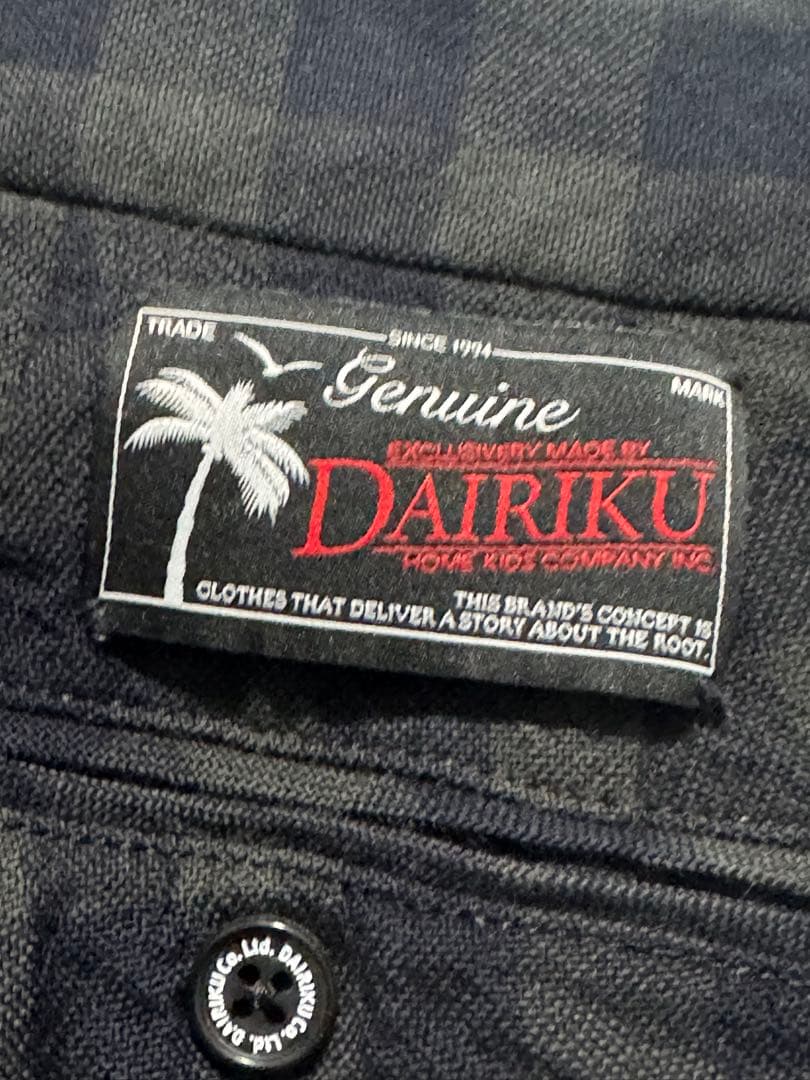DAIRIKU 22AWバイカー チェック スラックス パンツ