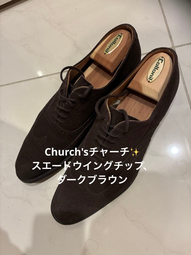 Schin✨Church'sチャーチ✨スエードウイングチップ