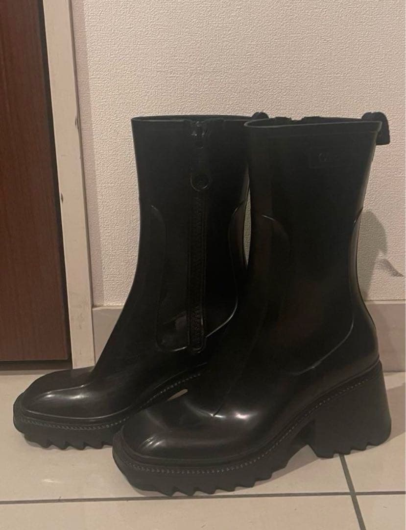 Chloé ブラック betty レインブーツ
