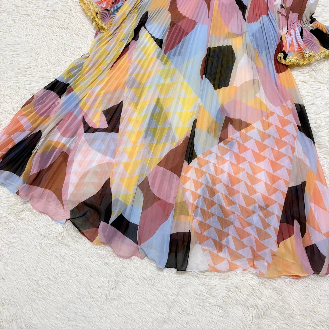 美品 セルフポートレイト 中条あやみ着用 マキシドレス プリーツ ラッフル 多色