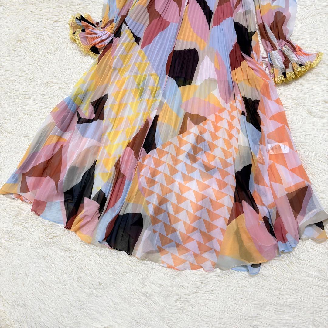 美品 セルフポートレイト 中条あやみ着用 マキシドレス プリーツ ラッフル 多色