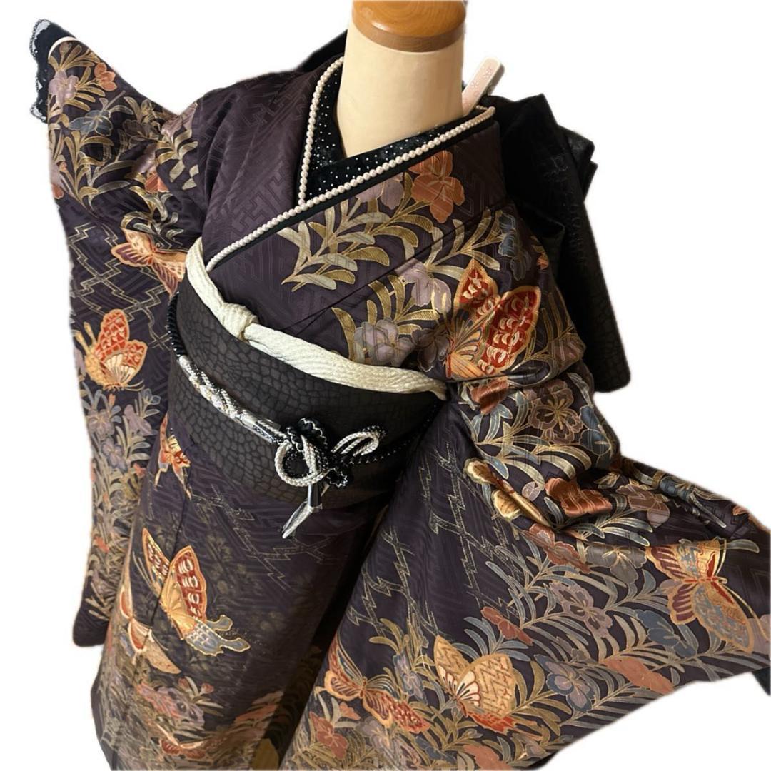 花と蝶シックな華やかMODE-Style♡振袖フルセット　成人式前撮り