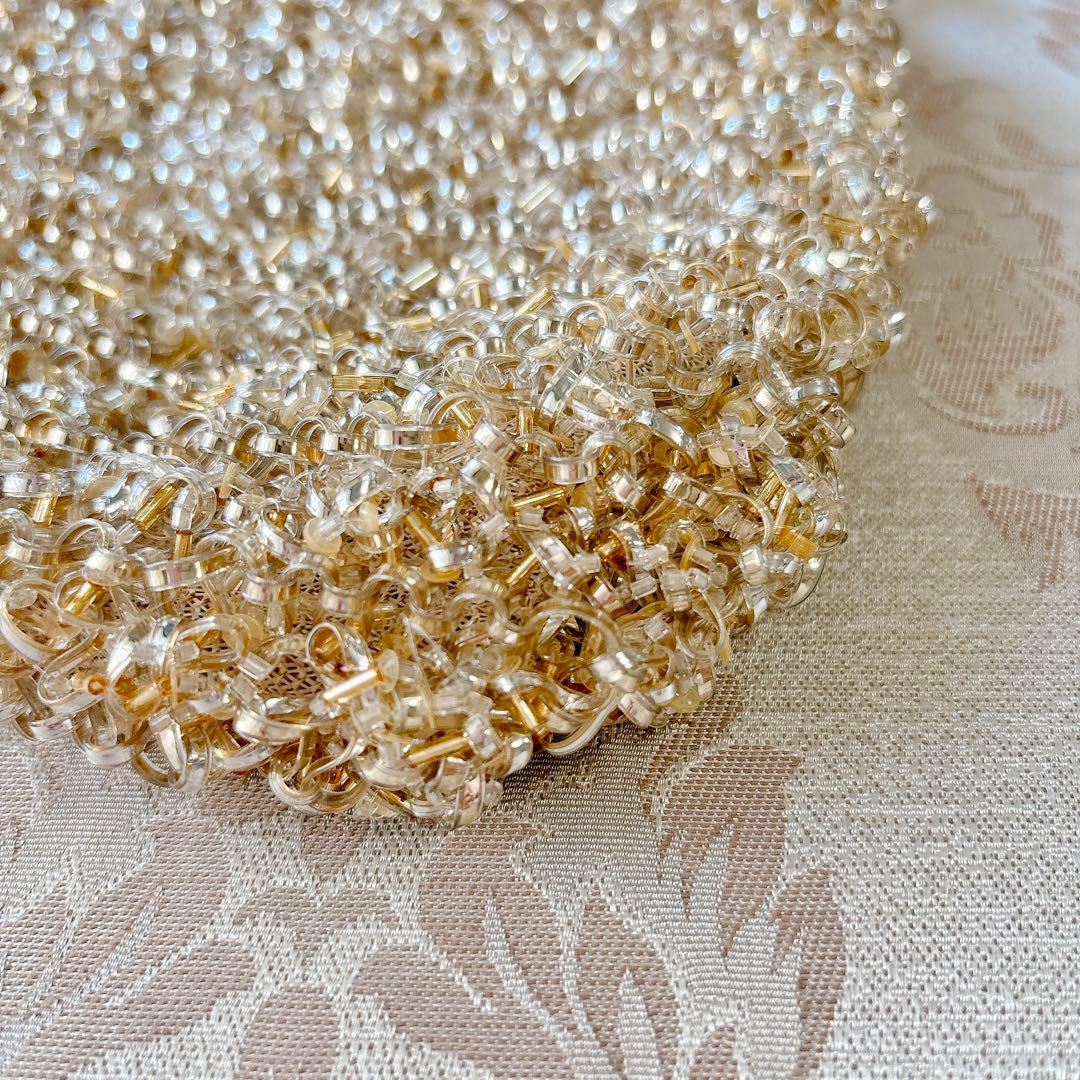 アンテプリマ　ワイヤーグリッター　シルバーゴールド　ハンドバッグ　パーティーに♡