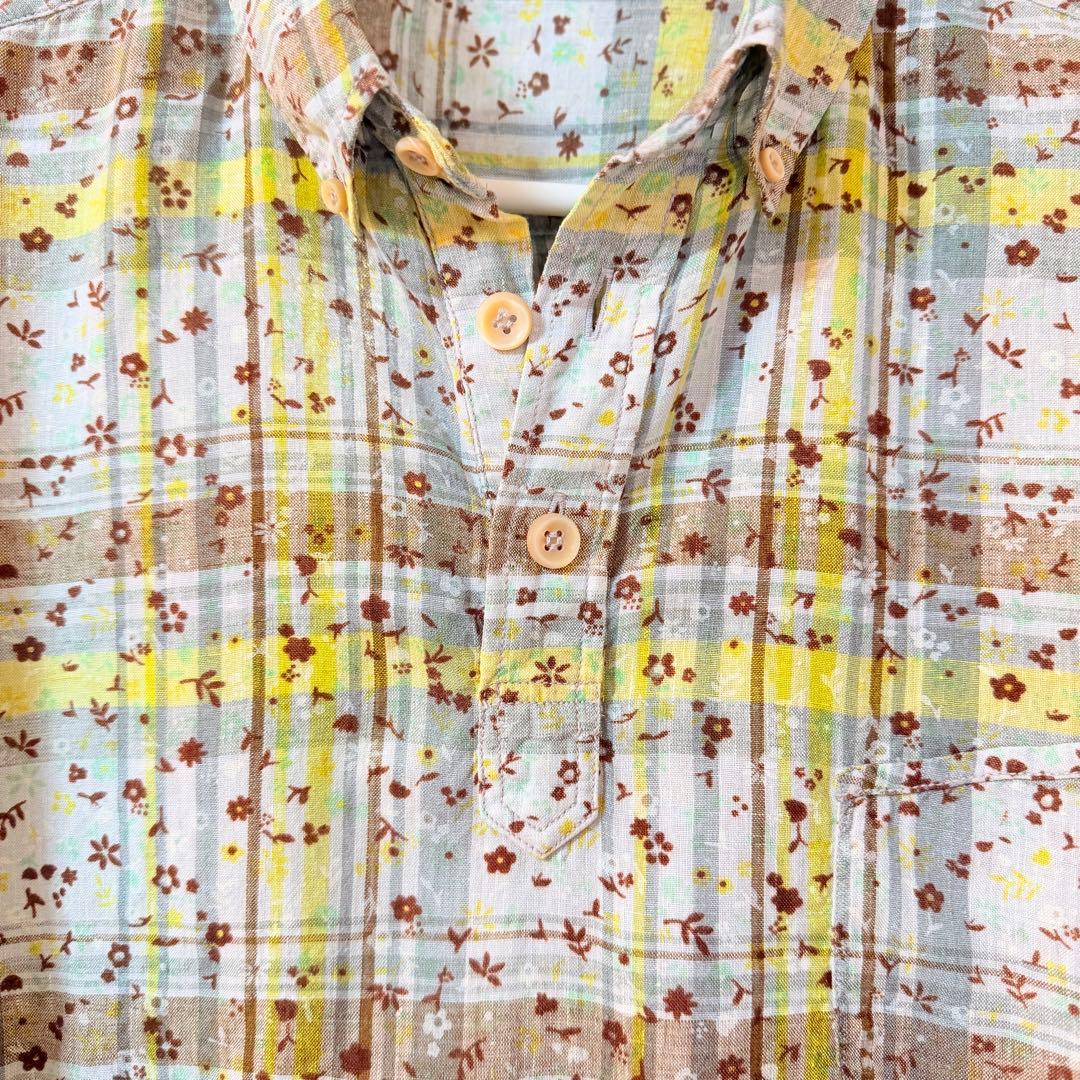 45R フォーティファイブアール 麻100％ シャツ 長袖 美品