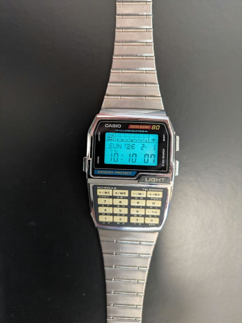 美品　CASIO カシオ DATA BANK 80　データバンク　電池新品